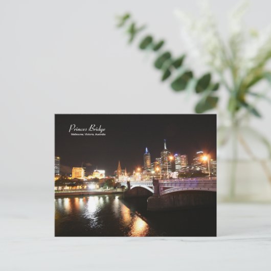 Princes Bridge Melbourne Australien Postkarte (Stehend Vorderseite)
