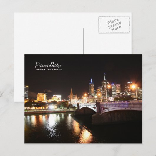 Princes Bridge Melbourne Australien Postkarte (Vorne/Hinten)