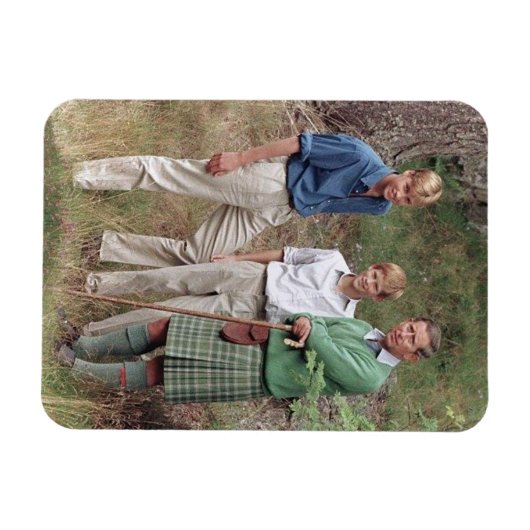 Princes Charles William Harry 1995 Magnet (Horizontal)