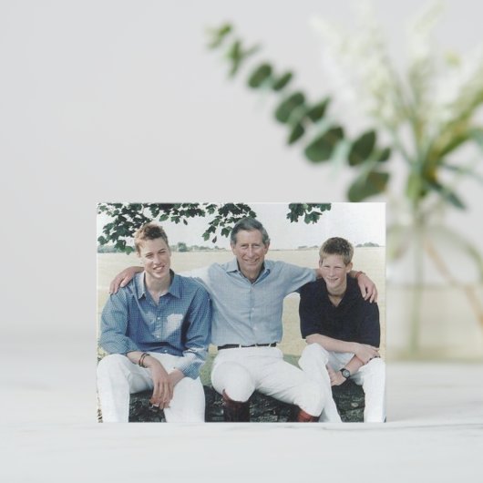 Princes Charles William Harry 1999 Postkarte (Stehend Vorderseite)