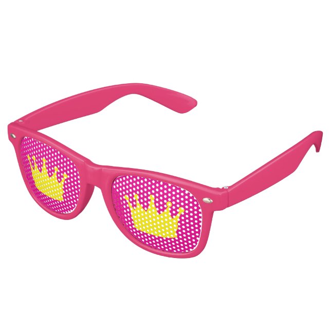 Princes, Crown Retro Shades / Fun Party Sonnenbril Partybrille (Schrägansicht)