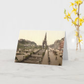 Princes Street, das Schloss und das Scott Monument Karte (Gelbe Blume)