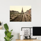 Princes Street, das Schloss und das Scott Monument Poster (Heimbüro)