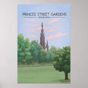 Princes Street Gardens Edinburgh Reiseplakat Poster