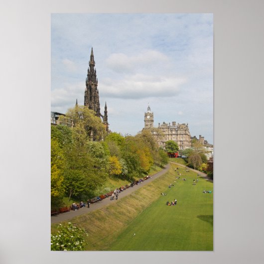 Princes Street Gardens, Edinburgh, Schottland Poster (Vorne)