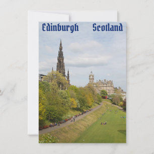 Princes Street Gardens, Edinburgh, Scotland Card