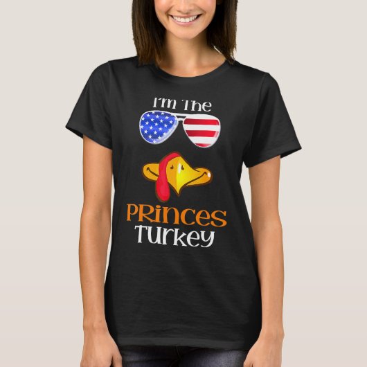 Princes Turkey konfrontiert Erntedank American Fla T-Shirt (Vorderseite)