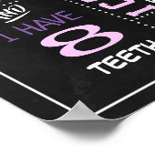 Princess 1. Erste Geburtstagskalkarton - lila Poster (Ecke)