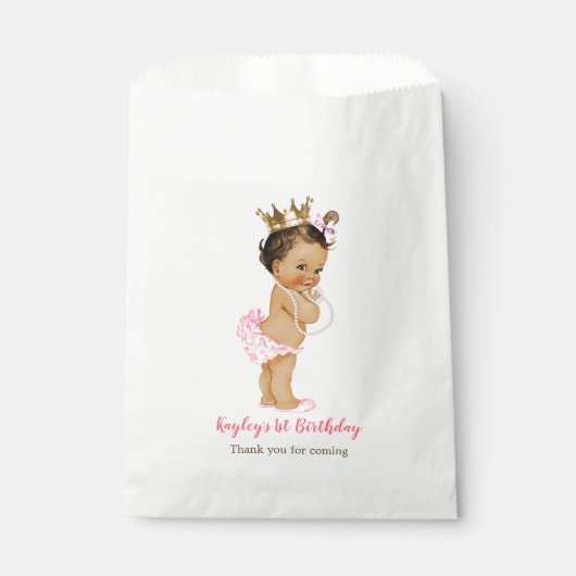 Princess 1. Geburtstag /Baby Duschgeschenk Geschenktütchen (Vorderseite)