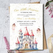 Princess 1. Geburtstag Einladung, Prinzessin Burg Einladung