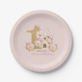 Princess 1. Geburtstag Pappteller (Vorderseite)