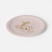 Princess 1. Geburtstag Pappteller (Schrägansicht)