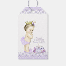 Princess 1. Geburtstag Party Danke Tags