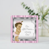 Princess 1. Geburtstag Party Einladung (Stehend Vorderseite)