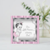 Princess 1. Geburtstag Party Einladung (Stehend Vorderseite)