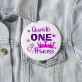 Princess 1. Geburtstagsmädchen Niedlich Personalis Button (Beispiel)