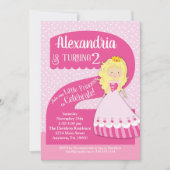 Princess 2. Geburtstag Einladung Blonde Girl (Vorderseite)