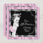 Princess 3. Geburtstag Party Einladung (Vorne/Hinten)