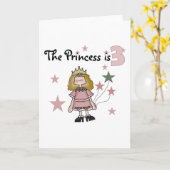 Princess 3. Geburtstagsgeschenke Karte (Gelbe Blume)
