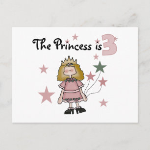 Princess 3. Geburtstagsgeschenke Postkarte