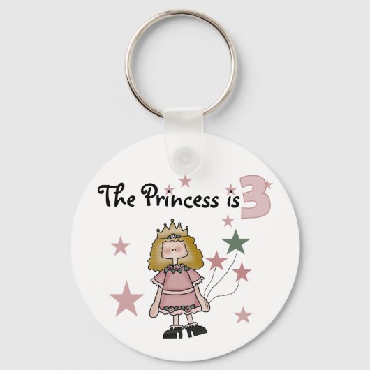 Princess 3. Geburtstagsgeschenke Schlüsselanhänger (Vorderseite)