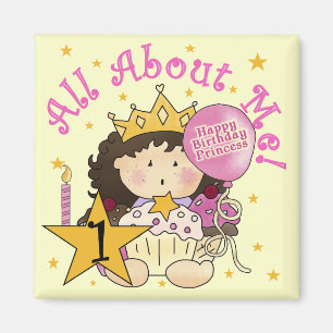 Princess All About Me 1. Geburtstagsgeschirr Magnet