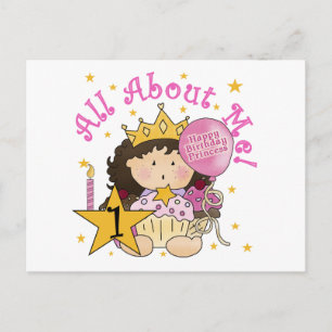 Princess All About Me 1. Geburtstagsgeschirr Postkarte