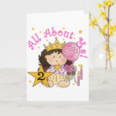 Princess All About Me 2. Geburtstag Karte (Gelbe Blume)