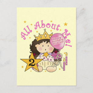 Princess All About Me 2. Geburtstag Postkarte