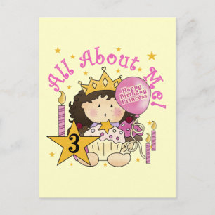 Princess All About Me 3. Geburtstagsgeschirr Postkarte