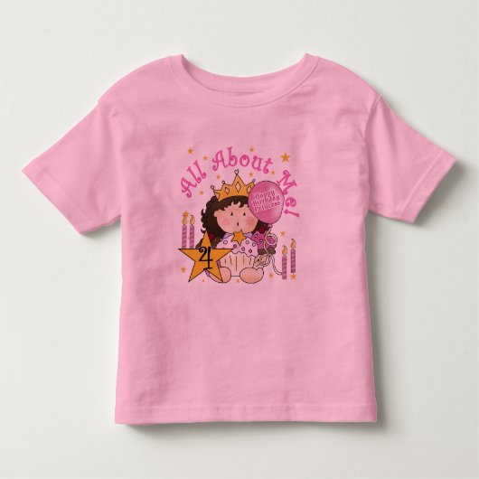 Princess All About Me 4. Birthday Tshirts (Vorderseite)