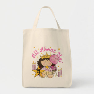 Princess All About Me 4. Birthday Tshirts Tragetasche