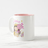 Princess All About Me 4. Birthday Tshirts Zweifarbige Tasse (Vorderseite Links)