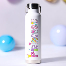 Princess Alphabet farbenfroh Trinkflasche