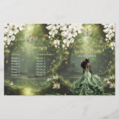 Princess and Frog Sage Green Quinceanera Program (Vorderseite)