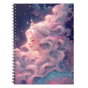 Princess Anime Girl aus Stars Notizblock