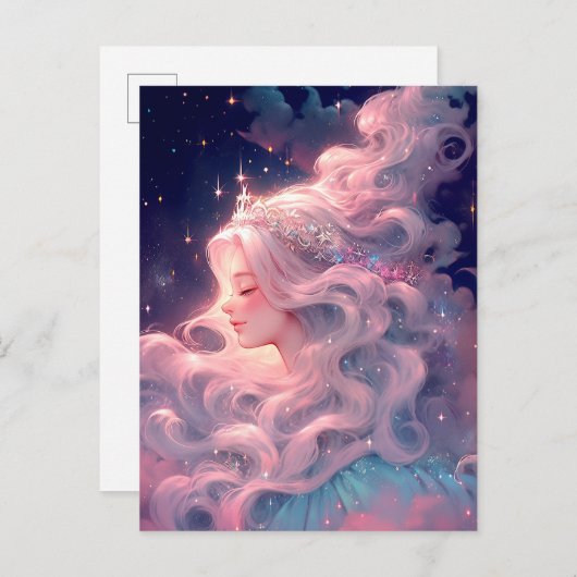 Princess Anime Girl aus Stars Postkarte (Vorne/Hinten)