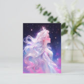 Princess Anime Girl aus Stars Postkarte (Stehend Vorderseite)