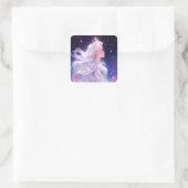 Princess Anime Girl aus Stars Quadratischer Aufkleber (Tasche)