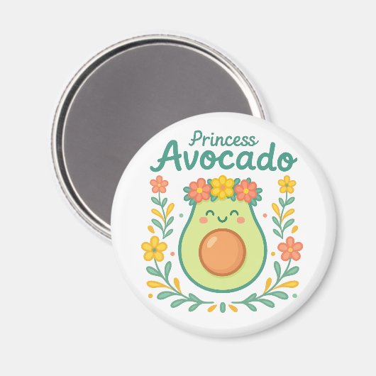 Princess Avocado Magnet (Vorderseite/Rückseite)