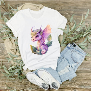 Princess Baby Dragon mit Hörnern Grafik T-Shirt