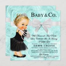 Princess Baby Dusche Blue Watercolor