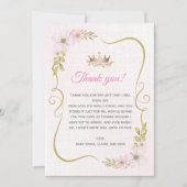 Princess Baby Dusche Danke Karte (Vorderseite)