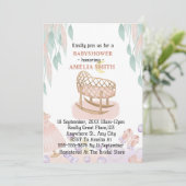 Princess Baby Dusche Einladung (Stehend Vorderseite)