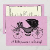 Princess Baby Dusche Einladung (Vorne/Hinten)