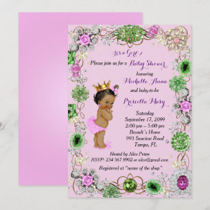 Princess Baby Dusche Einladung, kleine Prinzessin. Einladung