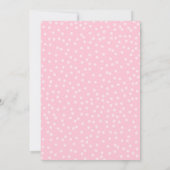 Princess Baby Dusche Einladung Pink Gold Glitzer (Rückseite)