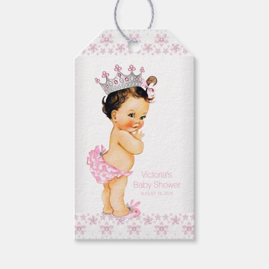 Princess Baby Dusche Geschenkanhänger (Vorderseite)
