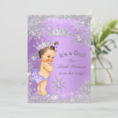 Princess Baby Dusche Lavender Wonderland Einladung (Stehend Vorderseite)