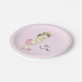 Princess Baby Dusche Pappteller (Schrägansicht)